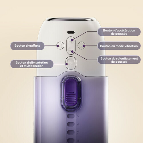 Vibedry - Masturbateur chauffant pour hommes, 7 niveaux de téléscopage, 5 modes de vibration, contrôlé par applicat - photo 7