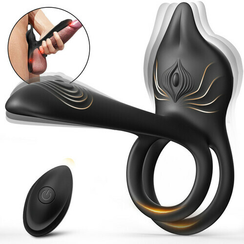 Vibrateur à anneau pénien 3 en 1, stimulateur de point G et clitoris à 10 vibrations, vibrateur pour couple en érec - photo 2