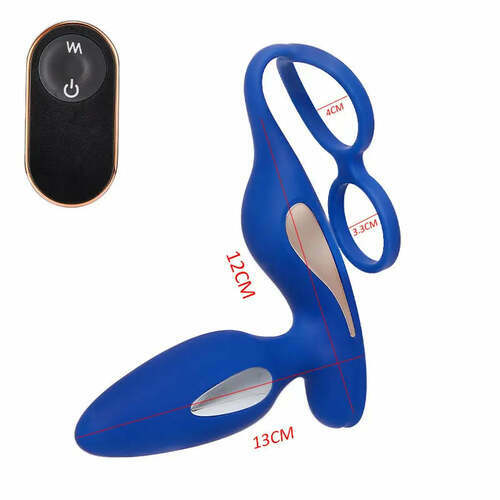 Vibromasseur de prostate avec cockring 2 en 1, 9 vibrations et 5 chocs électriques - photo 3