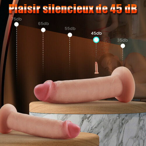Widowmaker 10 Vibrations 7 Fréquences ajustables avec prépuce complet et Dildo avec base à ventouse de 7,36 pouces - photo 6